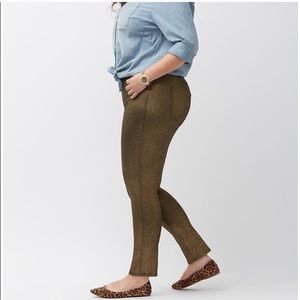 NEW Lane Bryant black gold stretch pants leggings